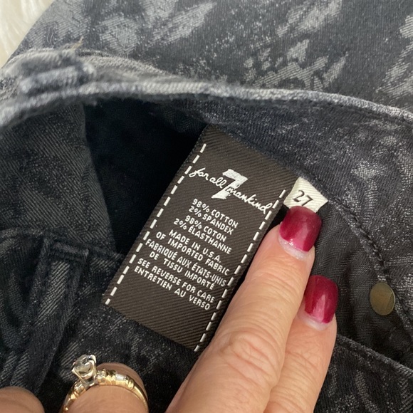 7 FOR ALL MANKIND GWENEVERE FLORAL JACQUARD JEANS - Picture 11 of 12